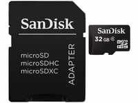 SANDISK SDSDQB-032G-B35, SANDISK Class 4, Micro-SDHC Speicherkarte, 32 GB Grau/Rot