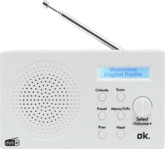 OK. ORD 101 BT-WT-1 Tragbares Digitalradio, FM, DAB+, DAB, Bluetooth, Wei&szlig;