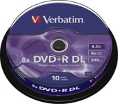 VERBATIM 43666 Scratch Resistant DVD+R DL 8X Rohling