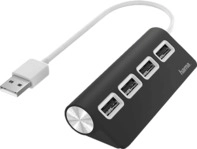 HAMA 4 Ports, USB-Hub, Schwarz