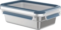 EMSA N11504 Clip & Close 0.8 Liter Frischhaltedose Edelstahl/Blau