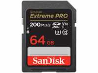 SANDISK Extreme PRO® UHS-I, SDXC Speicherkarte, 64 GB, 200 MB/s