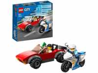 LEGO City 60392 Verfolgungsjagd mit dem Polizeimotorrad Bausatz, Mehrfarbig
