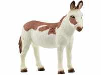 SCHLEICH 13961 Amerikanischer Esel, gefleckt Spielfigur Weiß/Braun