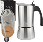 MILU 6598 6 Tassen Espressokocher Silber