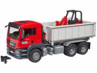 BRUDER 03767 MAN TGS LKW mit Abrollcontainer und Schäffer Hoflader Spielzeugauto,