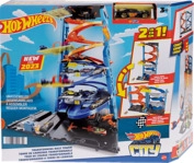 HOT WHEELS HKX43 City Transforming Race Tower Auto Rennbahn