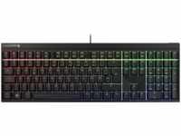 CHERRY MX 2.0S RGB, Gaming Tastatur, Mechanisch, Cherry Blue, kabelgebunden, Schwarz