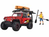 DICKIE-TOYS Adventure Traveller, Jeep, Campingdach, Kanu, Licht & Sound Spielzeugauto