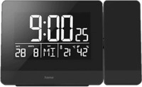 HAMA 186332 Projektionswecker "Plus Charge", Schwarz, Wecker
