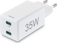 HAMA 2x USB-C, PD / Qualcomm&reg; Schnellladeger&auml;t Universal 35 Watt, Wei&szlig;