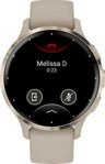 GARMIN VENU&reg; 3s Smartwatch faserverst&auml;rktes Polymer Silikon, 18 mm, French