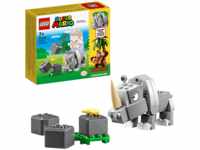 LEGO Super Mario 71420 Rambi das Rhino – Erweiterungsset Bausatz, Mehrfarbig