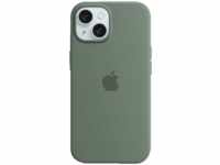 APPLE Silikon Case mit MagSafe, Backcover, Apple, iPhone 15, Zypresse