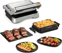TEFAL GC774D, TEFAL GC774D OptiGrill 4-in-1 Kontaktgrill Edelstahl/Silber