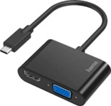 HAMA USB-C-Stecker auf VGA und HDMI&trade;-Buchse Video Adapter, Schwarz