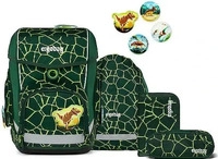Ergobag 01212-900Y0-10, ERGOBAG Schultaschen Set 5tlg CUBO dunkelgr&uuml;n