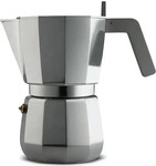 Alessi DC06/9 FM, ALESSI Espressomaschine Moka (9 Tassen) silber