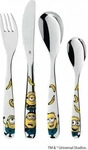 WMF 12 8607 6040, WMF Kinderbesteck-Set 4-teilig Minions bunt
