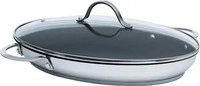 KELOMAT 3540-383, KELOMAT Perfekt Fischpfanne Induktion 38/26 mit Deckel silber