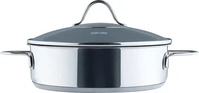 KELOMAT 3544-383, KELOMAT Schmorpfanne mit Deckel Perfekt 24cm Edelstahl Antihaft