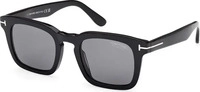 Tom Ford Dax FT 0751-N 01A, Quadratische Sonnenbrille, Herren, in Sehst&auml;rke