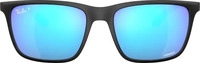 Ray-Ban RB 4385 601SA1, Quadratische Sonnenbrille, Herren, polarisiert, in Sehst&auml;rke