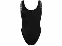 Calvin Klein Badeanzug Damen Mikrofaser bedruckt, schwarz