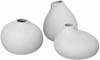 blomus Vasen 3er-Set NONA, grau, Porzellan