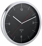 blomus Funkuhr CRONO, schwarz/ silber, Edelstahl