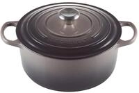 LE CREUSET Br&auml;ter Rund 26cm Flint SIGNATURE, anthrazit, Gusseisen