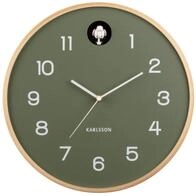 KARLSSON Wanduhr CUCKOO, dunkelgr&uuml;n, Holz