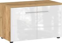 MID.YOU Schuhbank ALEDO, braun/wei&szlig;, Holznachbildung