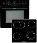 Wolkenstein Einbauherdset WMOC 90, schwarz, Glas