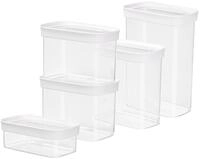 Emsa Vorratsdosenset 5-tlg. OPTIMA, transparent, Kunststoff
