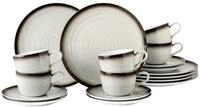 Seltmann Weiden Kaffeeservice 18-tlg. TERRA CORSO, braun, Porzellan