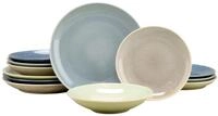 Creatable Tellerset 12-tlg REACTIVE, multicolour, Steinzeug