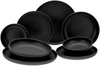 Creatable Tellerset 8-tlg UNO, schwarz, Steinzeug