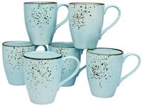 Creatable Kaffeebecher 6-tlg NATURE COLLECTION, Hellblau, Steinzeug