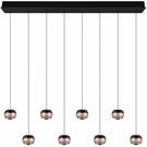 TRIO SELECT Pendelleuchte ORBIT, schwarz/ bronze, Metall
