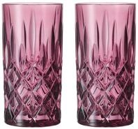 Nachtmann Longdrinkglas Noblesse 2er-Set NOBLESSE, berry, Kristallglas