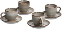 Zeller Present Espresso-Set 8-tlg., taupe, Keramik