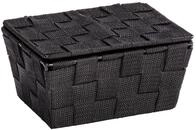Wenko Badkorb mit Deckel ADRIA, schwarz, Polyproplyen