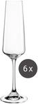 Leonardo Sektglas 6er-Set PALADINO, klar, Kristallglas