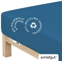 schlafgut Spannbettlaken S 615 Pure, blau, Baumwolle