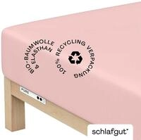 schlafgut Spannbettlaken S 334 Pure, rosa, Baumwolle