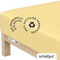 schlafgut Spannbettlaken S 164 Pure, gelb, Baumwolle