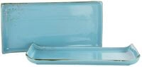 Creatable BBQ Platte 2-tlg NATURE COLLECTION, Hellblau, Steinzeug