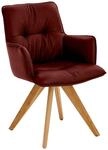 Dieter Knoll Design-Schalensessel PREMIO, bordeaux, Leder