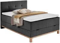 Livetastic Boxspringbett CATANIA, anthrazit, Stoff